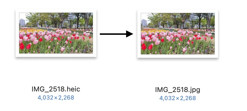 iPhoneのheicからjpgへ変換